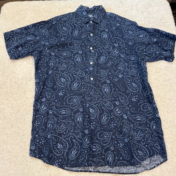 Linen Polo by Ralph Lauren Short Sleeved Button Down - Picture 1 of 6